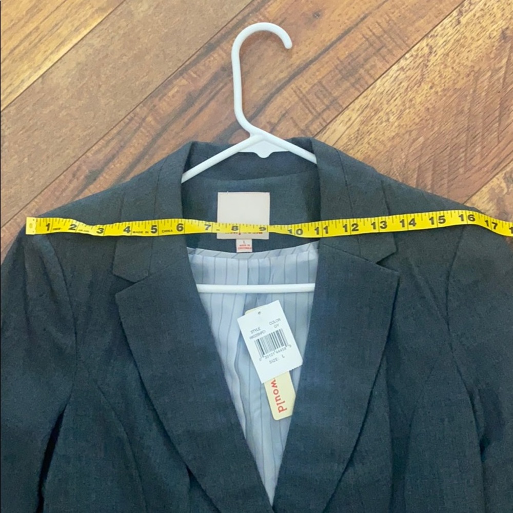 Gray single button blazer - Picture 3 of 7